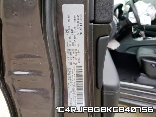 1C4RJFBG8KC840756 фото 2