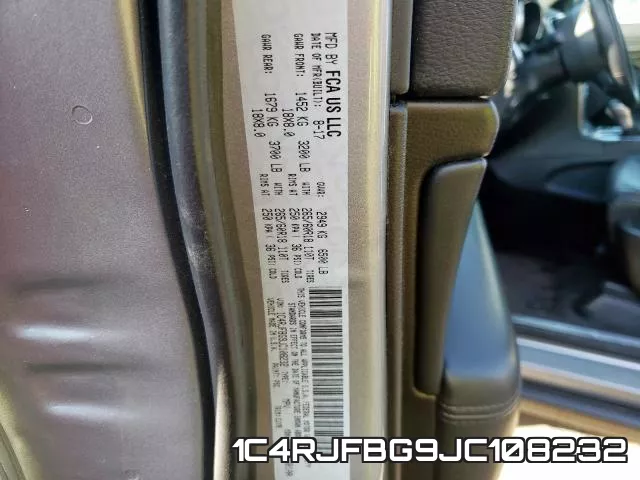 1C4RJFBG9JC108232 фото 2