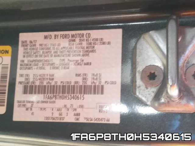 1FA6P8TH0H5340615 фото 2