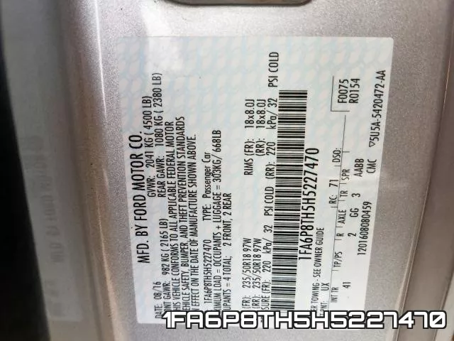 1FA6P8TH5H5227470 фото 2