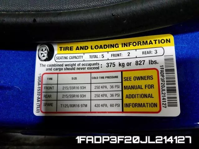 1FADP3F20JL214127 фото 2