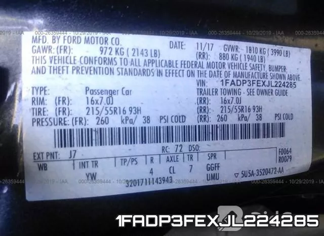 1FADP3FEXJL224285 фото 10