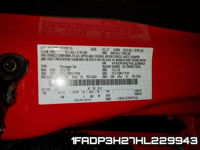 1FADP3H27HL229943 фото 2