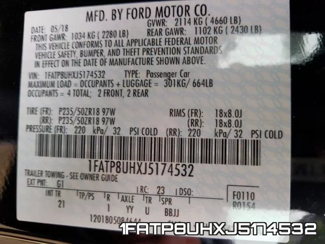 1FATP8UHXJ5174532 фото 2