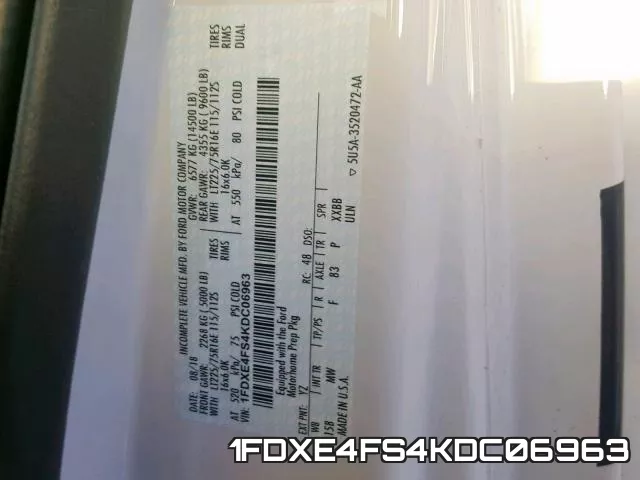 1FDXE4FS4KDC06963 фото 2