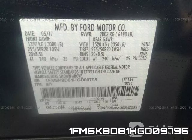 1FM5K8D81HGD09795 фото 10