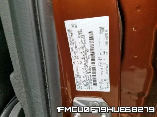 1FMCU0F79HUE68279 фото 2