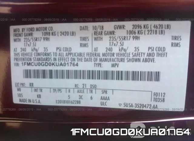 1FMCU0GD0KUA01764 фото 10