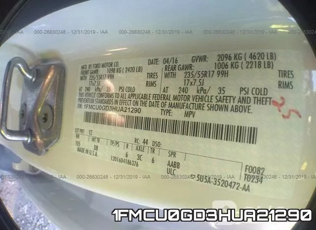 1FMCU0GD3HUA21290 фото 10