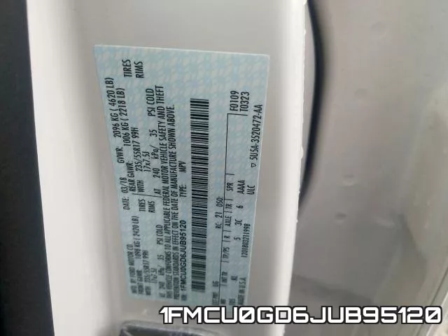 1FMCU0GD6JUB95120 фото 2