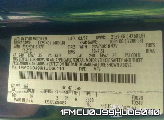 1FMCU0J99HUD60110 фото 10