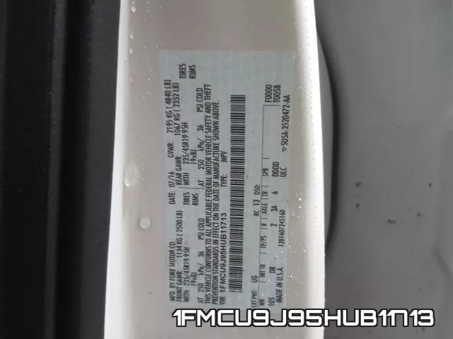 1FMCU9J95HUB11713 фото 2