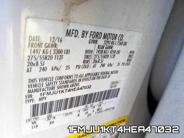 1FMJU1KT4HEA47032 фото 2