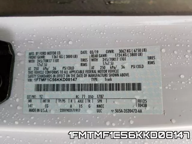 1FMTMF1C56KKD08147 фото 2