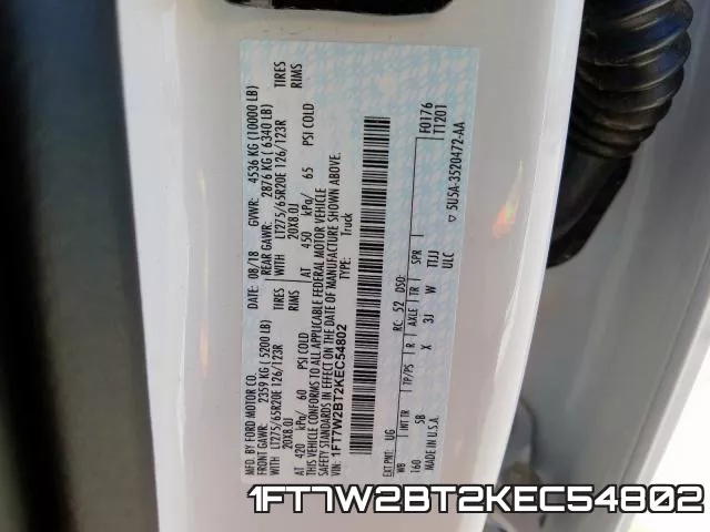 1FT7W2BT2KEC54802 фото 2