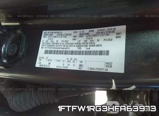 1FTFW1RG3HFA63973 фото 10