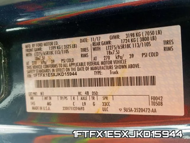 1FTFX1E5XJKD15944 фото 2