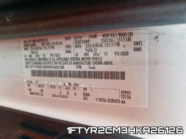 1FTYR2CM3HKA26126 фото 2