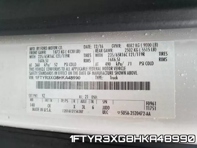 1FTYR3XG8HKA48990 фото 2
