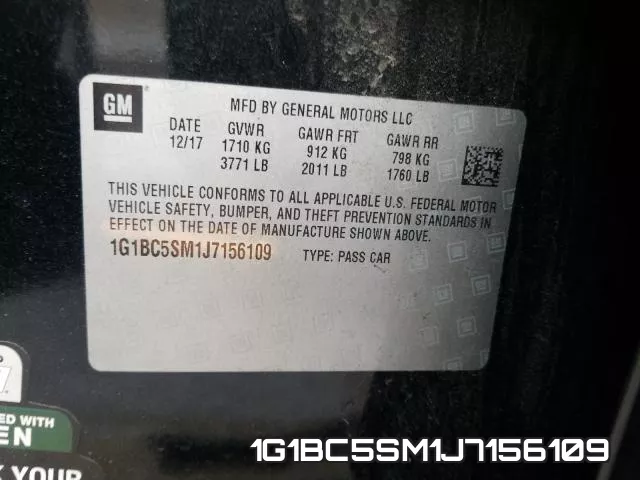 1G1BC5SM1J7156109 фото 2