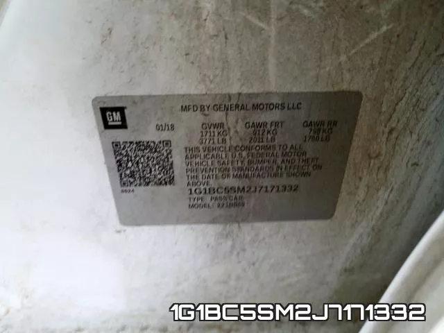 1G1BC5SM2J7171332 фото 2