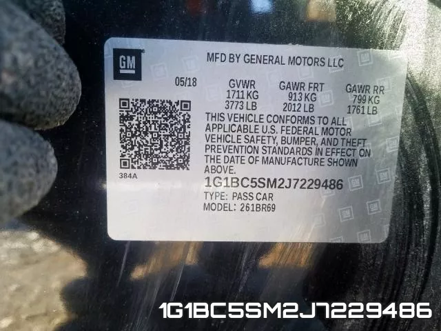 1G1BC5SM2J7229486 фото 2
