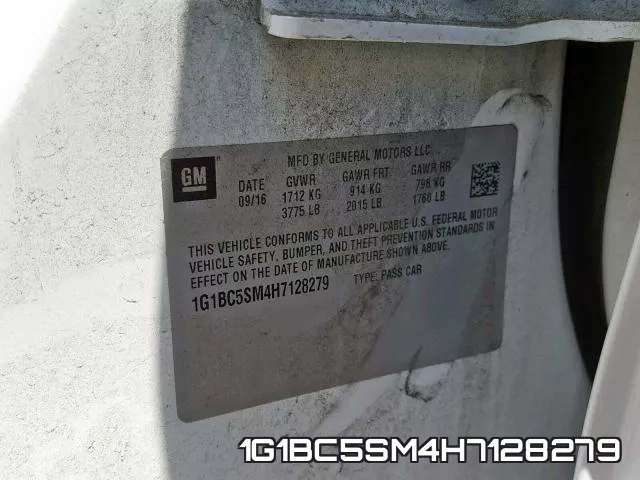 1G1BC5SM4H7128279 фото 2