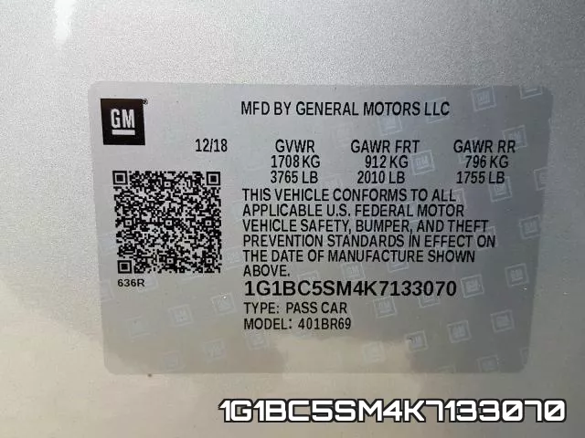 1G1BC5SM4K7133070 фото 2