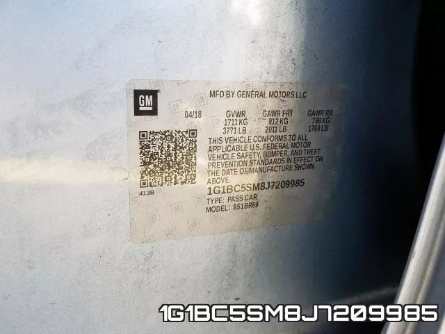 1G1BC5SM8J7209985 фото 2