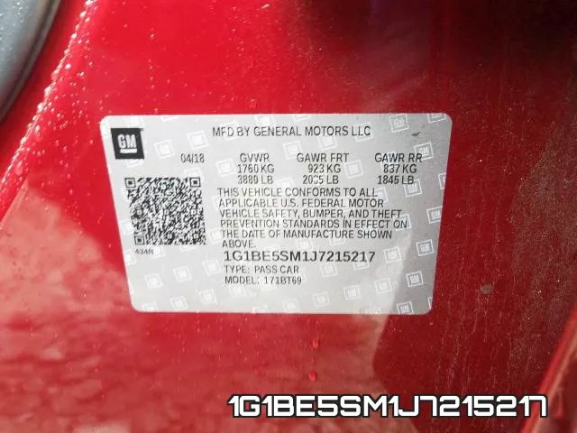 1G1BE5SM1J7215217 фото 2