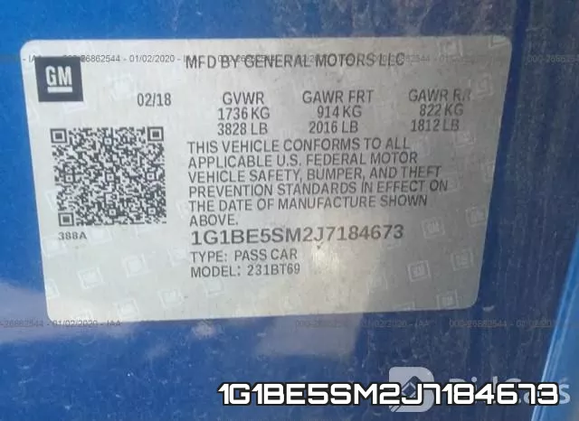 1G1BE5SM2J7184673 фото 10