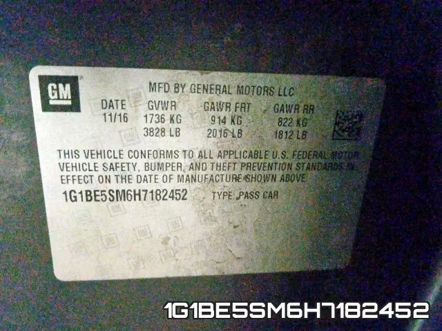 1G1BE5SM6H7182452 фото 2
