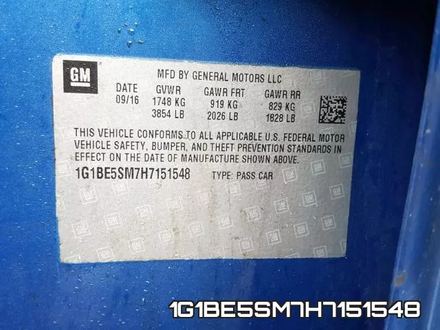 1G1BE5SM7H7151548 фото 2