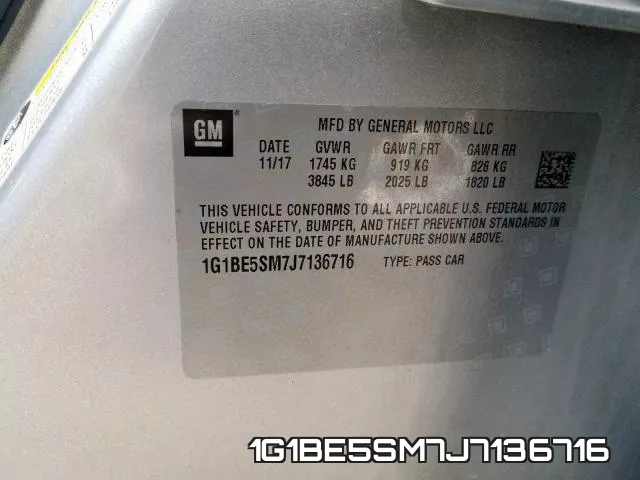1G1BE5SM7J7136716 фото 2