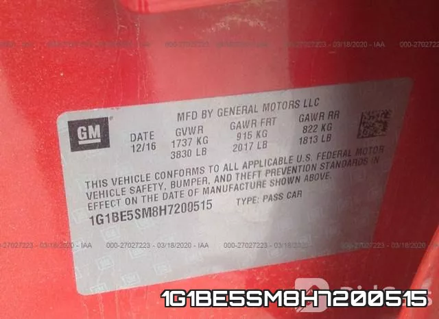 1G1BE5SM8H7200515 фото 10