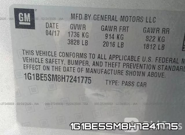 1G1BE5SM8H7241775 фото 10