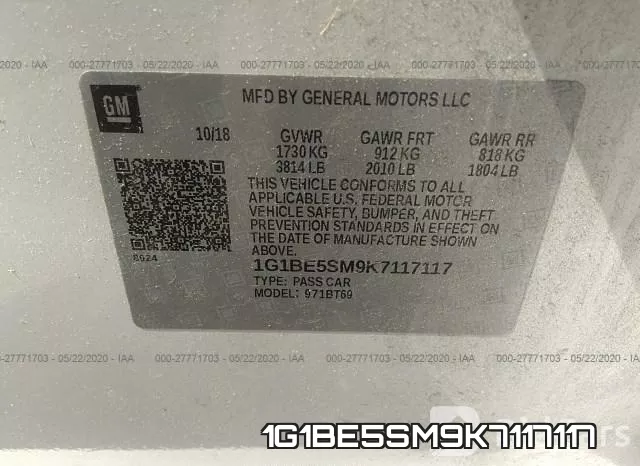 1G1BE5SM9K7117117 фото 10