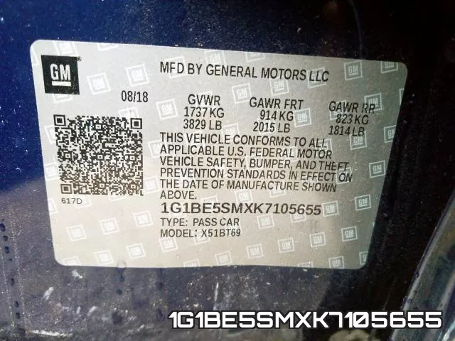 1G1BE5SMXK7105655 фото 2