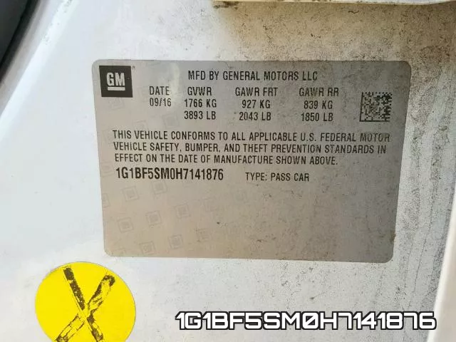 1G1BF5SM0H7141876 фото 2