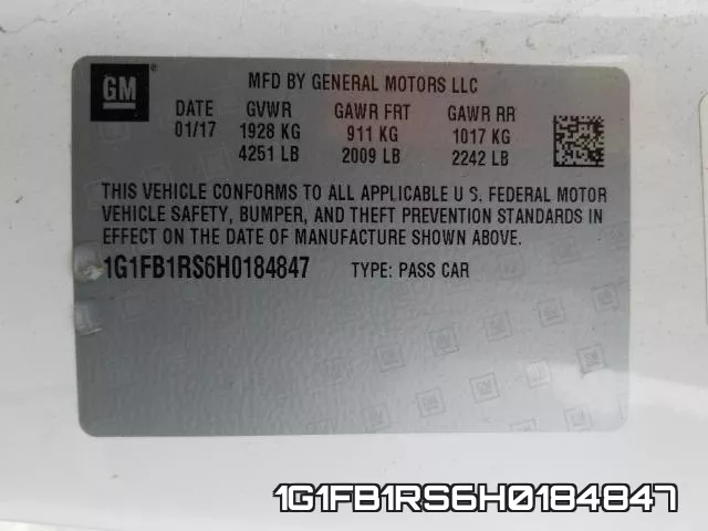 1G1FB1RS6H0184847 фото 2