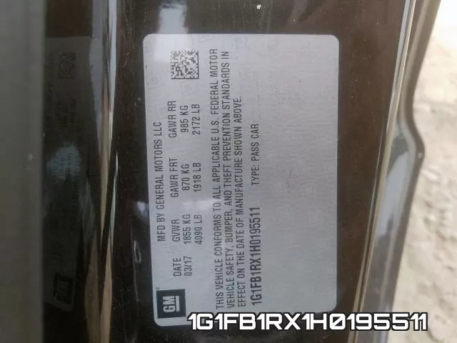 1G1FB1RX1H0195511 фото 2