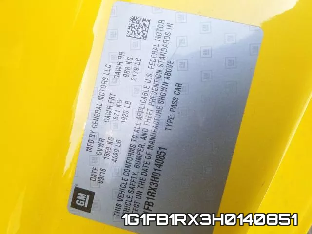 1G1FB1RX3H0140851 фото 2