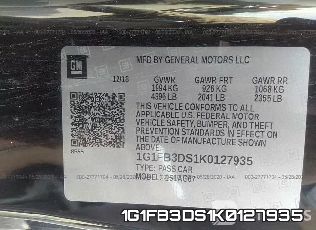 1G1FB3DS1K0127935 фото 10
