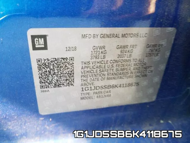 1G1JD5SB6K4118675 фото 2
