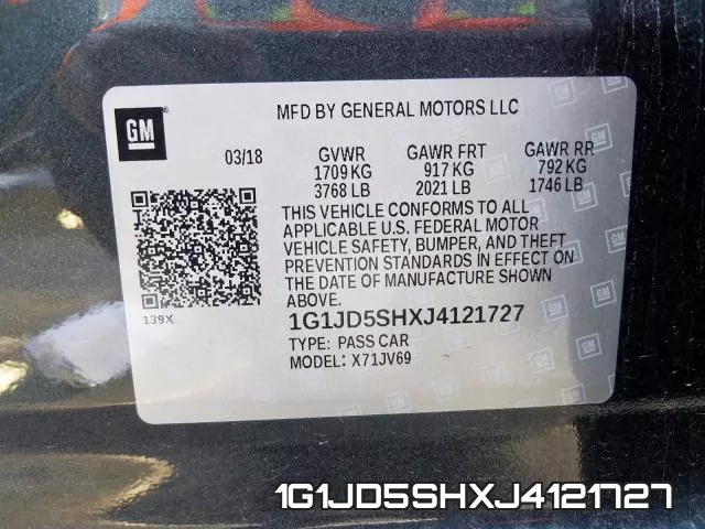 1G1JD5SHXJ4121727 фото 2
