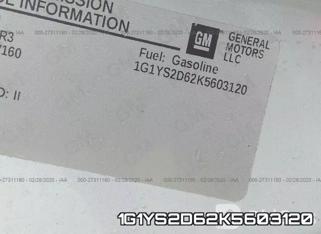 1G1YS2D62K5603120 фото 10