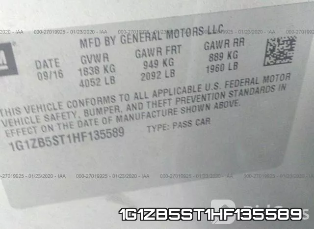 1G1ZB5ST1HF135589 фото 10