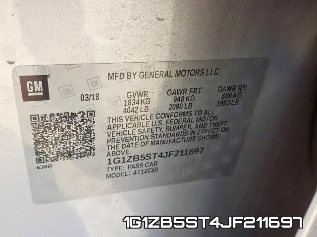1G1ZB5ST4JF211697 фото 2