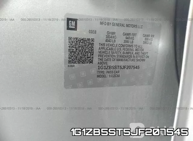 1G1ZB5ST5JF207545 фото 10