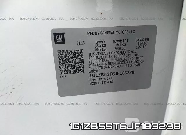 1G1ZB5ST6JF183238 фото 10